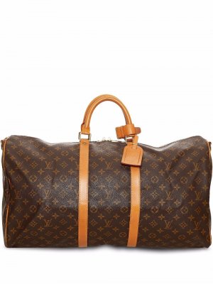 Дорожная сумка Keepall Bandouliere 55 pre-owned Louis Vuitton. Цвет: коричневый
