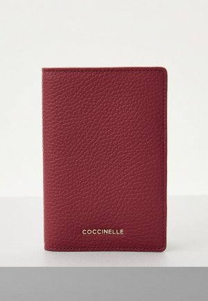 Обложка для паспорта Coccinelle METALLIC SOFT. Цвет: бордовый
