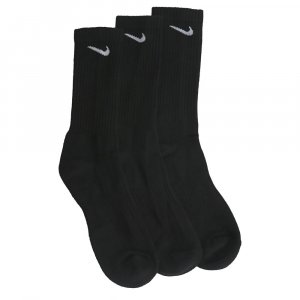 Набор из 3 мужских больших носков на каждый день с мягкой подушкой , черный Nike
