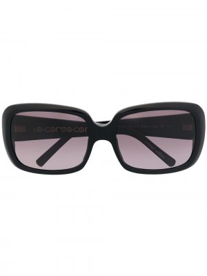 Массивные солнцезащитные очки в квадратной оправе 10 CORSO COMO. Цвет: черный