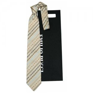 Разнообразная полоска на бежевом галстуке 848364 Emilio Pucci. Цвет: бежевый