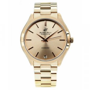 Наручные часы Американские женские с минеральным стеклом BP3365C.410 гарантией, черный, золотой Beverly Hills Polo Club. Цвет: черный/золотистый/золотой