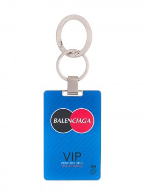 Брелок Visitor с логотипом Balenciaga. Цвет: синий