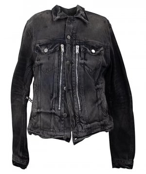 Джинсовая куртка MX2 Trucker 'Black', серо-черный Amiri