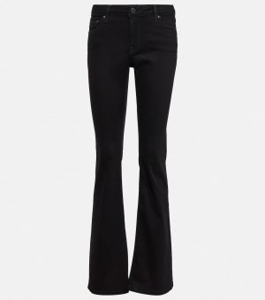 Расклешенные джинсы с низкой посадкой AG JEANS, черный Jeans