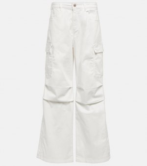 Широкие брюки Cargo Moon с завышенной талией AG JEANS, белый Jeans