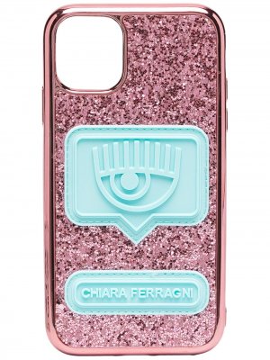 Чехол для iPhone 11 с блестками Chiara Ferragni. Цвет: розовый