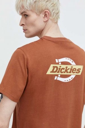 SS RUSTON TEE хлопковая футболка , коричневый Dickies
