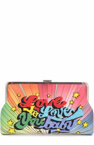 Клатч Love To с вышивкой бисером Sarah’s Bag. Цвет: разноцветный