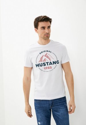 Футболка Mustang Alex C Print. Цвет: белый
