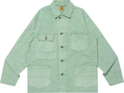 Куртка-рубашка Garment Dyed Coverall, светло-зеленый Human Made