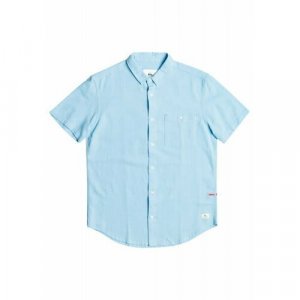 Рубашка , размер S, голубой Quiksilver. Цвет: голубой