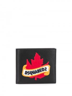 Бумажник с логотипом Dsquared2. Цвет: черный