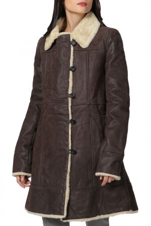 Coat Isaco & Kawa. Цвет: dark brown