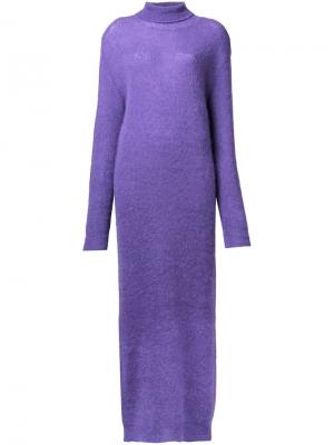 Длинное платье-водолазка G.V.G.V.. Цвет: розовый и фиолетовый