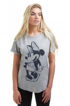 Хлопковая футболка с рисунком Микки Мауса , серый Disney