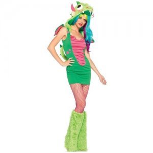 Карнавальный костюм зеленого дракончика Leg Avenue. Цвет: зеленый