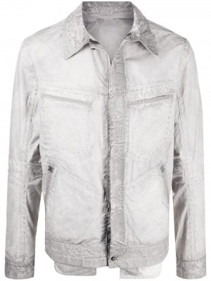 Куртка-рубашка Refractaire с карманами Isaac Sellam Experience. Цвет: серый