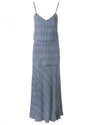 Striped midi dress Giuliana Romanno. Цвет: синий