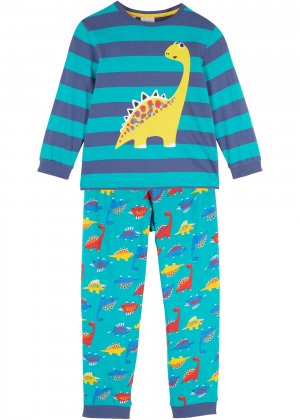 Пижама для мальчика из биохлопка (2 изд.) bonprix. Цвет: зеленый
