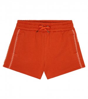 Хлопковые шорты с вышивкой , оранжевый Chloé