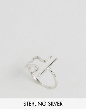 Серебряное кольцо с зодиакальной отделкой Весы Rock N Rose 'N'. Цвет: серебряный