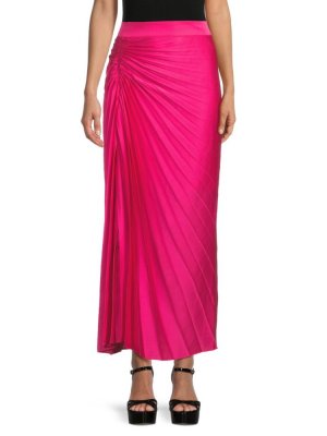 Плиссированная атласная юбка , цвет Magenta Donna Karan