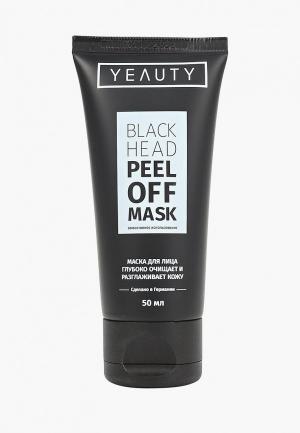 Маска для лица Yeauty черного цвета BLACK HEAD  PEEL OFF, 50 мл. Цвет: черный