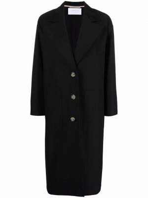Однобортное пальто Harris Wharf London. Цвет: черный
