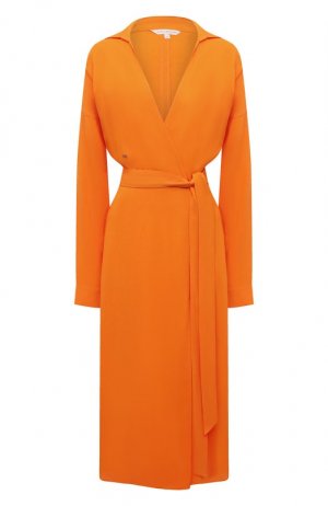 Платье из вискозы Noble&Brulee. Цвет: оранжевый