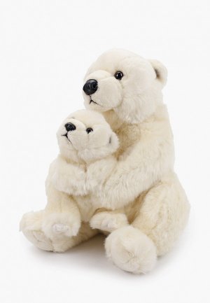 Игрушка мягкая WWF Медведь полярный с медвежонком 47 см.. Цвет: белый