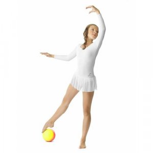 Купальник гимнастический , размер 152/158, белый Arina Ballerina. Цвет: белый