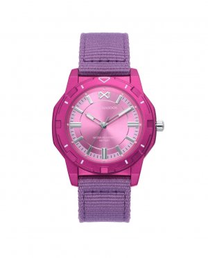 Женские часы Mission, алюминиевый корпус, нейлоновый ремешок фиолетового цвета , фиолетовый Mark Maddox