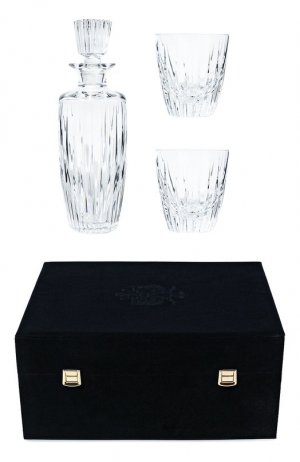 Набор из штофа и двух стаканов для виски Illusion Tsar. Цвет: прозрачный
