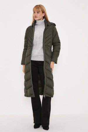 Складная длинная куртка с утепленной подкладкой , хаки Oasis