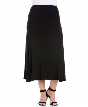 Женская макси-юбка больших размеров 24seven Comfort Apparel, черный Apparel