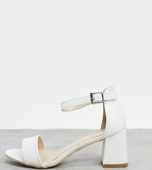 Светлые сандалии -Белый Glamorous Wide Fit