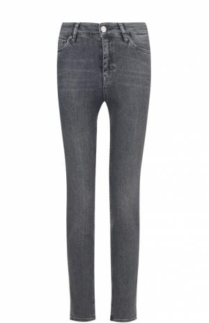 Джинсы-скинни с потертостями MiH Jeans. Цвет: серый