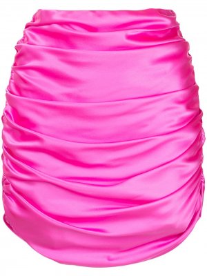 Юбка мини со сборками Michelle Mason. Цвет: розовый