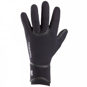 Decathlon 3 мм неопреновые перчатки для серфинга в холодной воде , черный Olaian