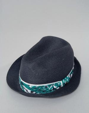 Фетровая шляпа с принтом -Синий Ted Baker