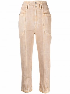 Укороченные брюки с завышенной талией Isabel Marant Étoile. Цвет: бежевый