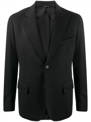 Пиджак с необработанными краями Reveres 1949. Цвет: черный