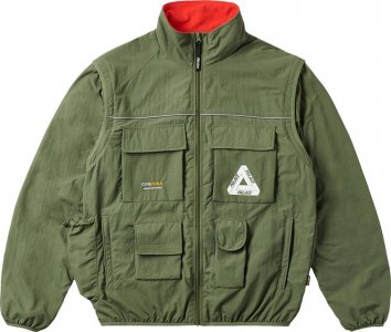 Куртка Cordura RS Zip Off Jacket 'Olive', зеленый Palace