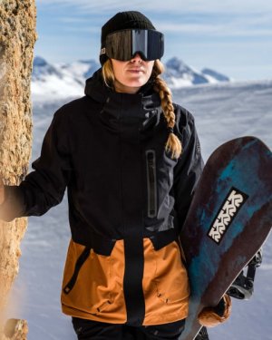 Женская Сноубордическая Куртка A/Div Tropper Stx Black Billabong. Цвет: черный