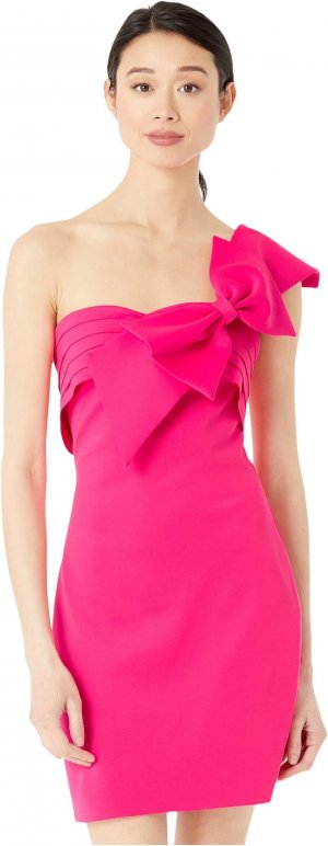 Платье Strapless Bow Mini , ярко-розовый Badgley Mischka
