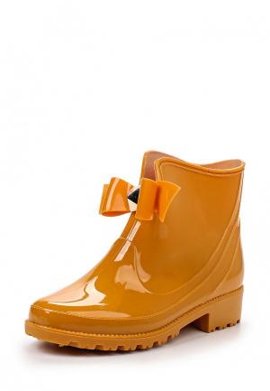 Резиновые полусапоги Sweet Shoes. Цвет: оранжевый