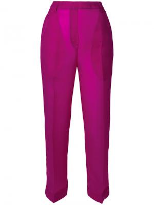 Укороченные брюки с завышенной талией Christian Wijnants. Цвет: розовый и фиолетовый