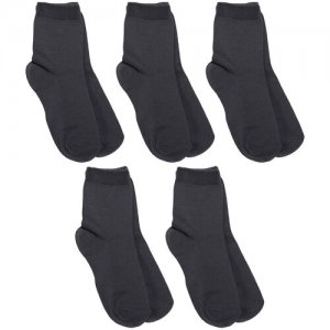 Комплект из 5 пар детских носков (Орудьевский трикотаж) серые, размер 16 RuSocks. Цвет: серый