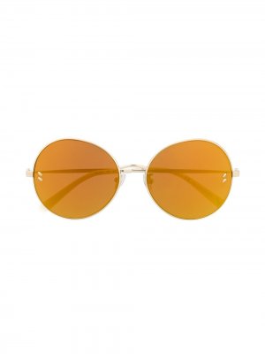 Солнцезащитные очки в круглой оправе Stella McCartney Kids. Цвет: золотистый